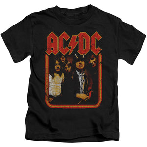 AC/DC Group Distressed Juvenile Kids Youth T Shirt Black