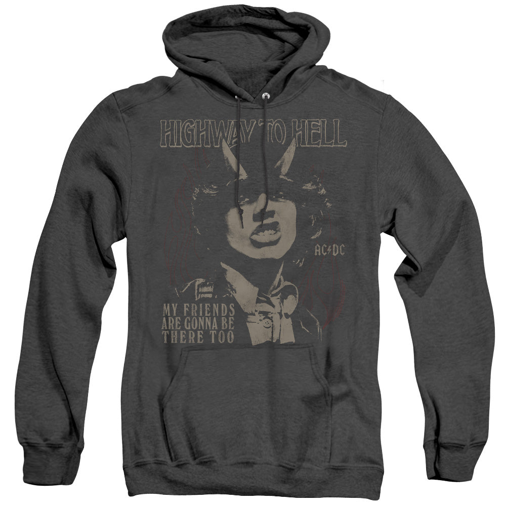 ACDC My Friends Mens Heather Hoodie Black