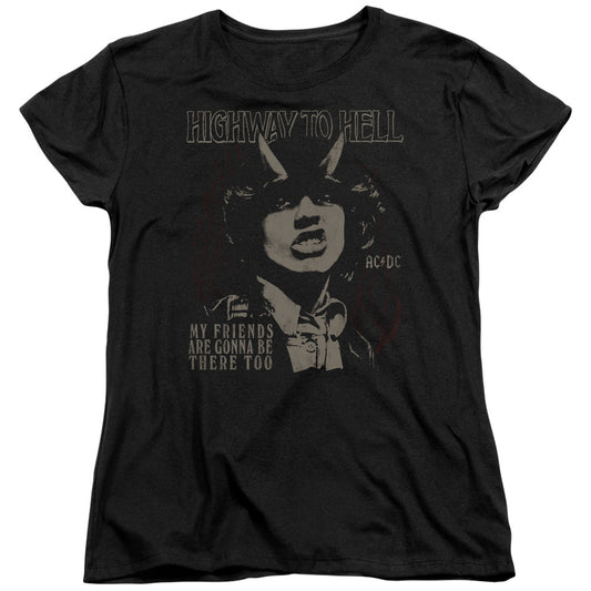 AC/DC My Friends Womens T Shirt Black