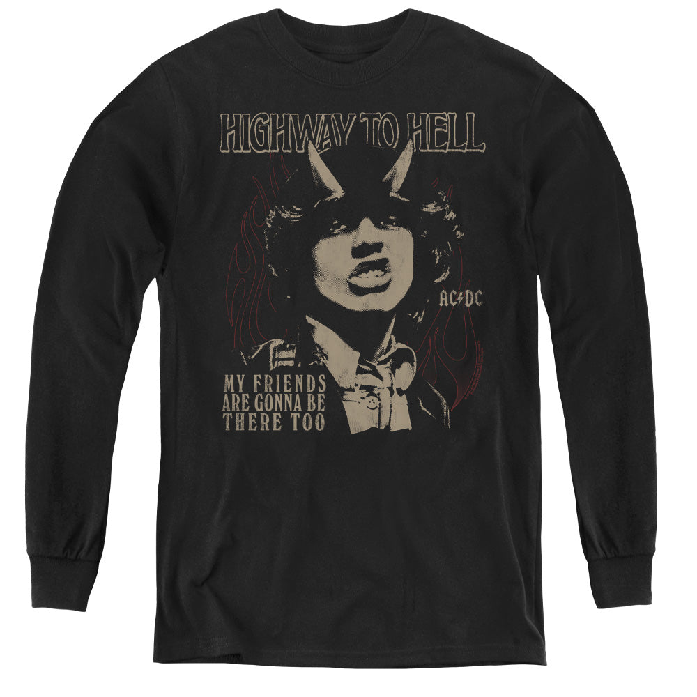 AC/DC My Friends Long Sleeve Kids Youth T Shirt Black