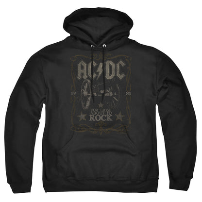 ACDC Rock Label Mens Hoodie Black