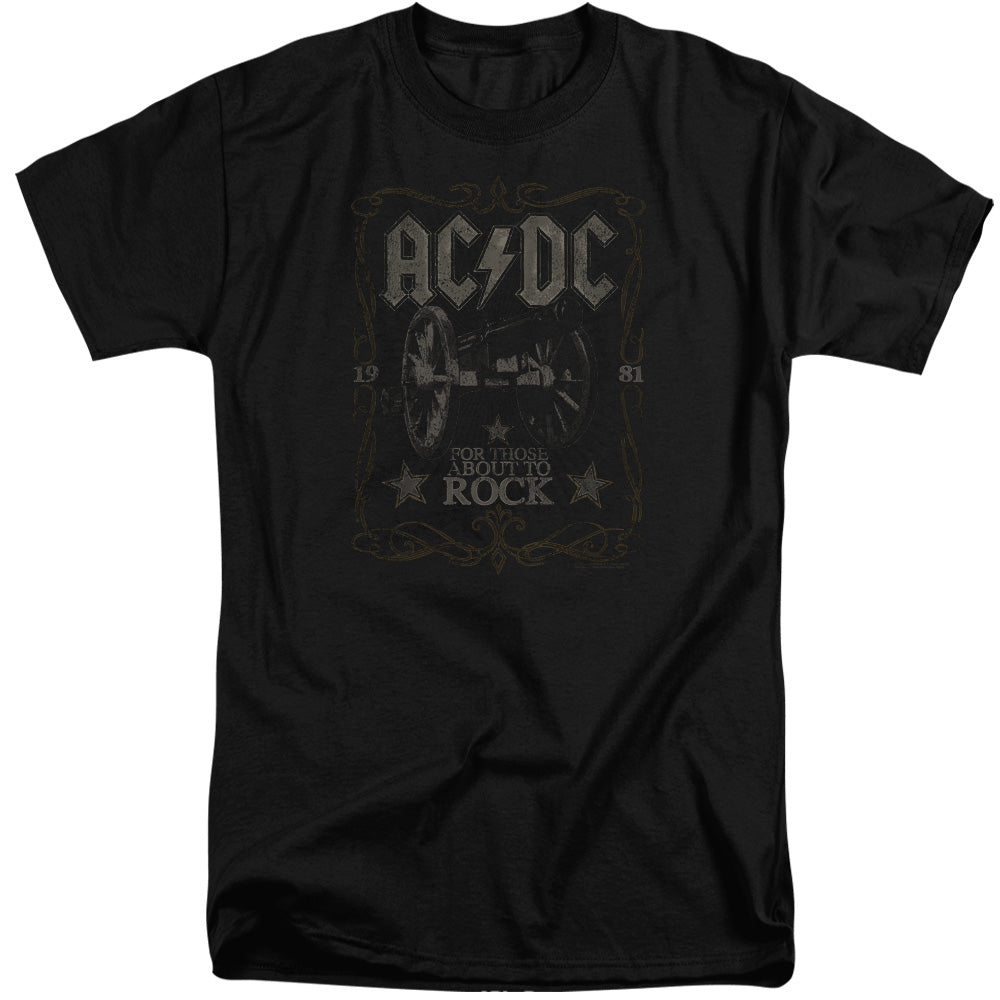 ACDC Rock Label Mens Tall T Shirt Black