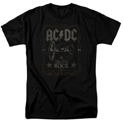 ACDC Rock Label Mens T Shirt Black