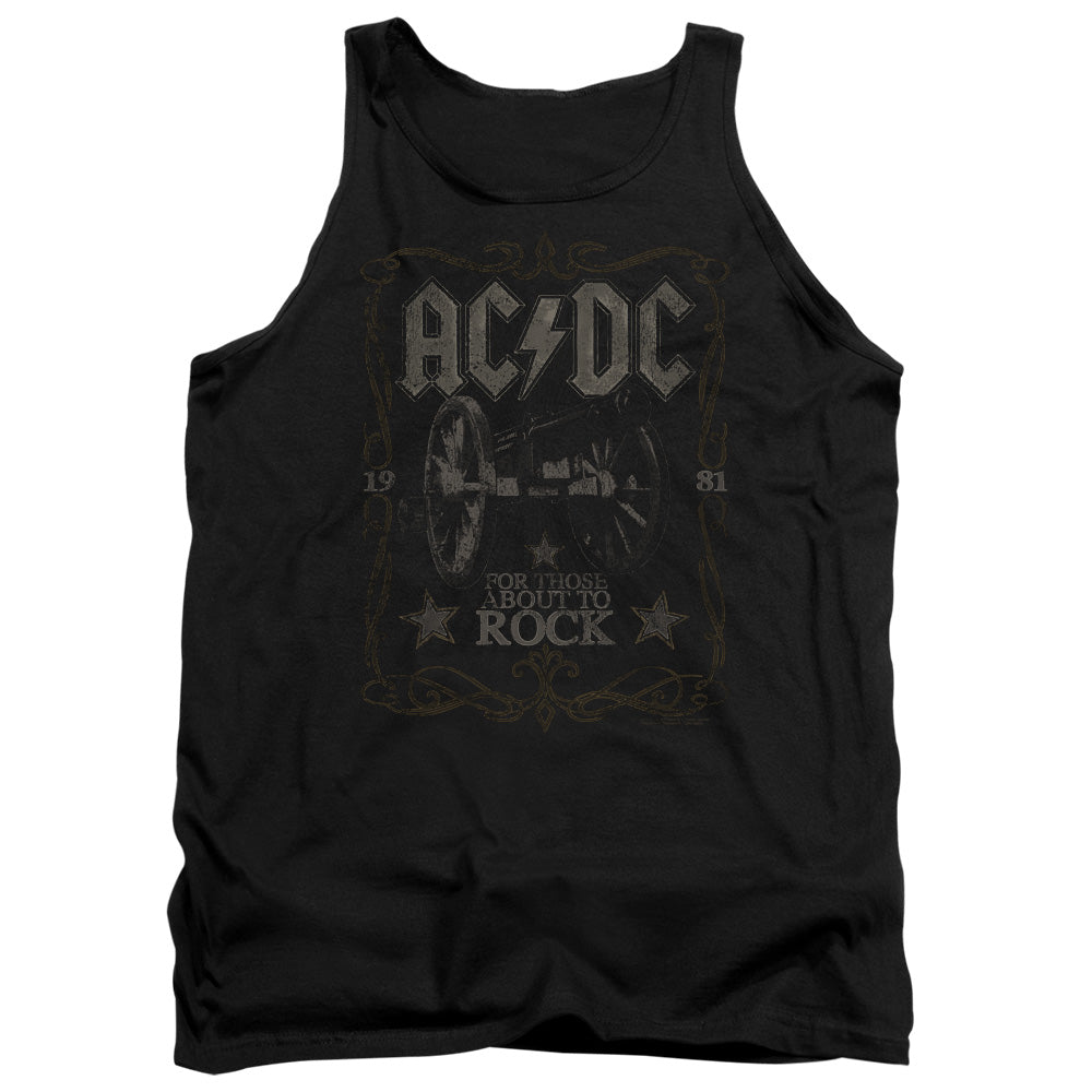 AC/DC Rock Label Mens Tank Top Shirt Black