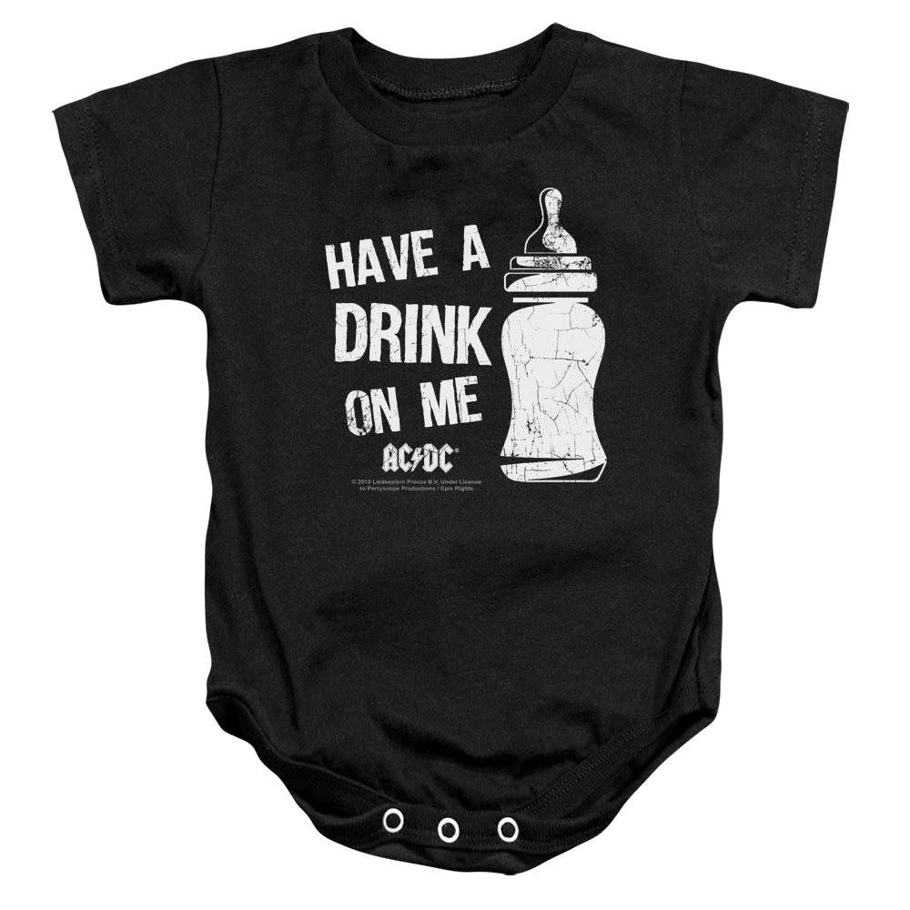 AC/DC Drink On Me Infant Baby Snapsuit Black
