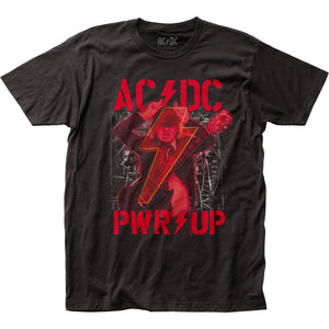 AC/DC Angus PWR Up Mens T Shirt Black