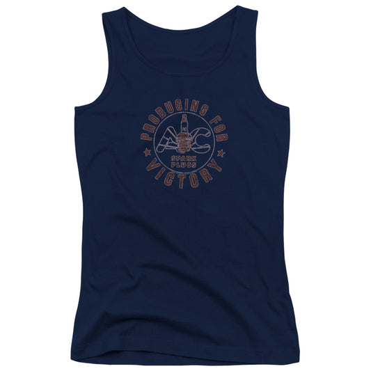 AC Delco Producing For Victory Womens Tank Top Shirt Navy Blue