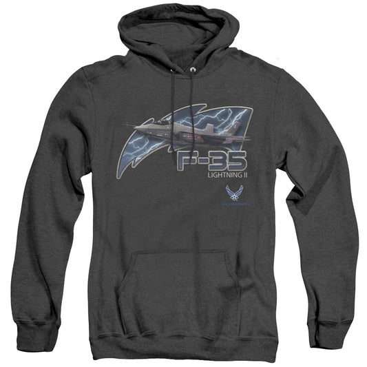 Air Force F35 Heather Mens Hoodie Black