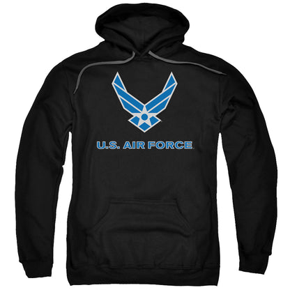 Air Force Logo Mens Hoodie Black