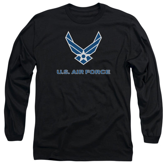 Air Force Logo Mens Long Sleeve Shirt Black