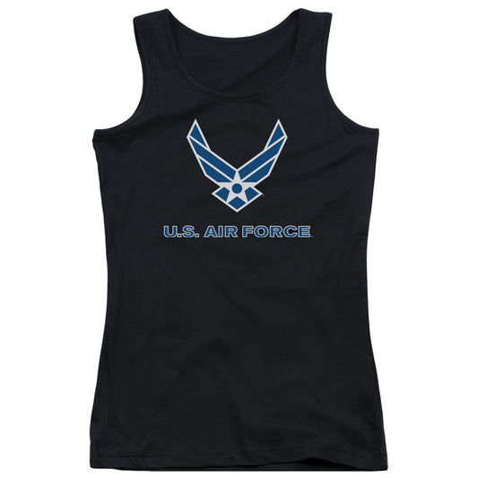 Air Force Logo Womens Tank Top Shirt Black