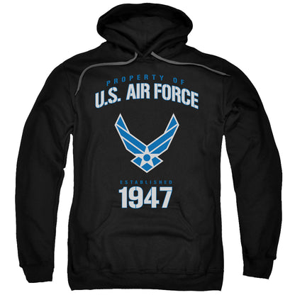 Air Force Property Of Mens Hoodie Black