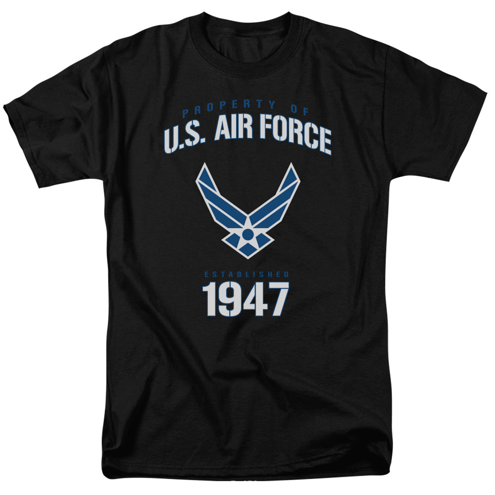 Air Force Property Of Mens T Shirt Black