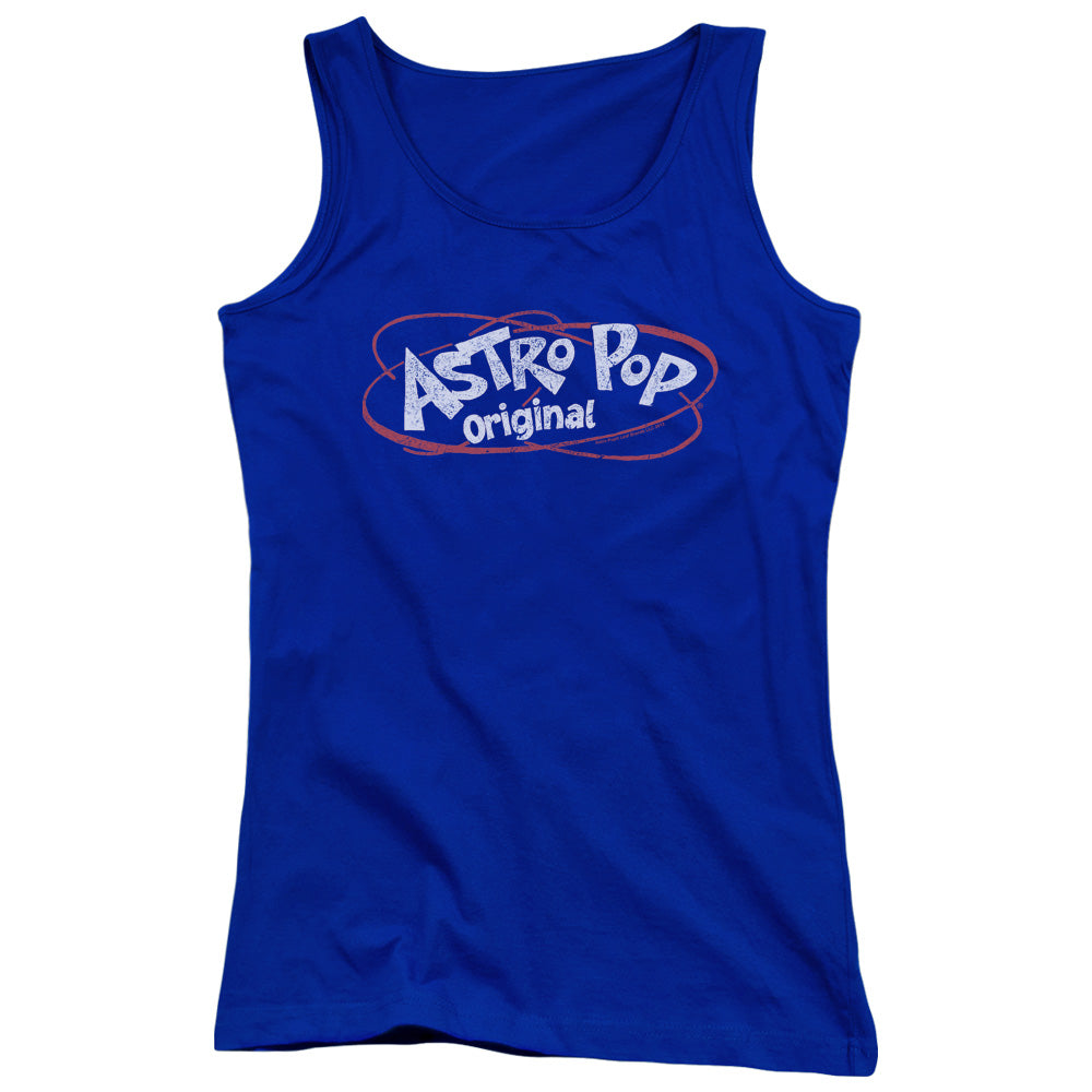 Astro Pop Vintage Logo Womens Tank Top Shirt Royal Blue