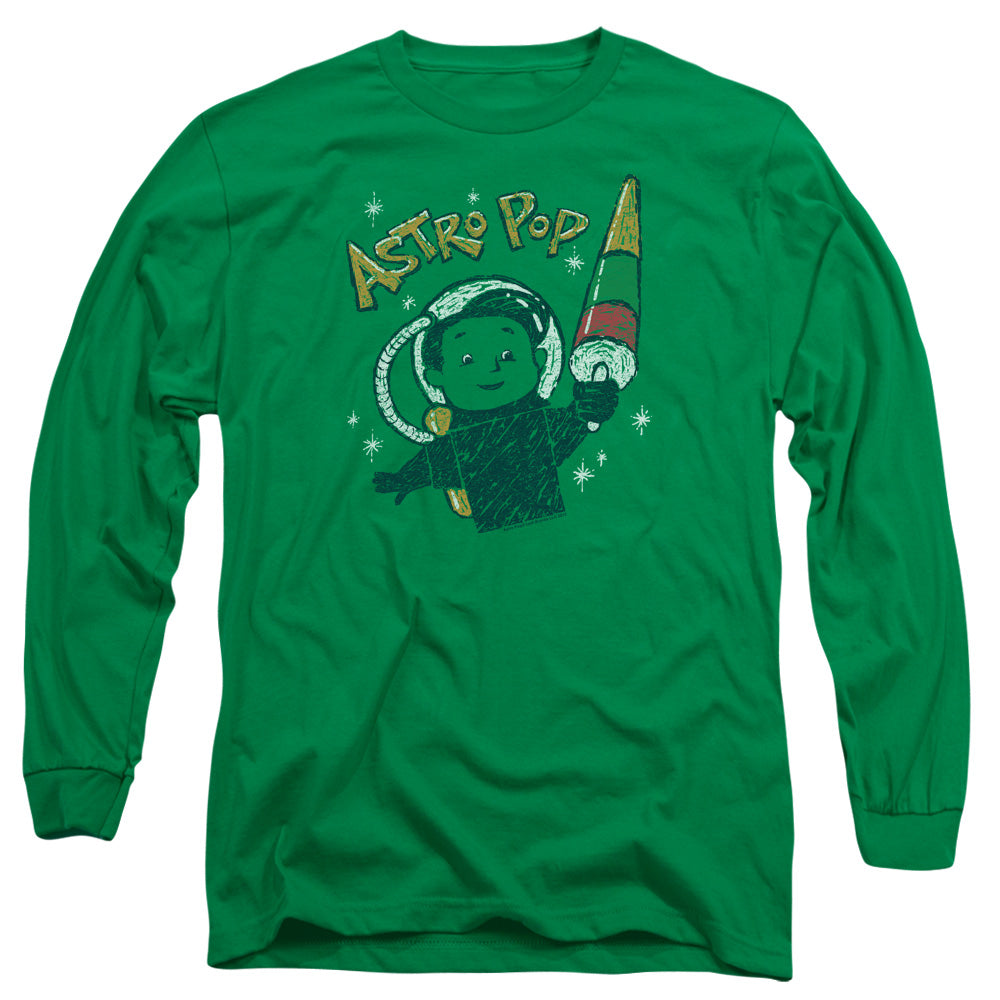 Astro Pop Astro Boy Mens Long Sleeve Shirt Kelly Green