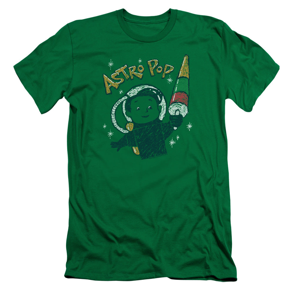 Astro Pop Astro Boy Slim Fit Mens T Shirt Kelly Green