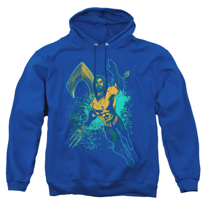 Aquaman Movie Make A Splash Mens Hoodie Navy