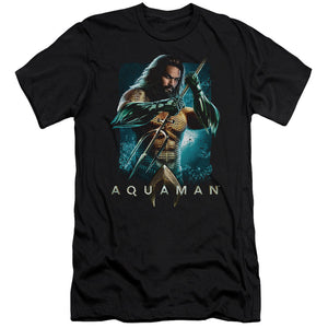 Aquaman Movie Trident Premium Bella Canvas Slim Fit Mens T Shirt Black