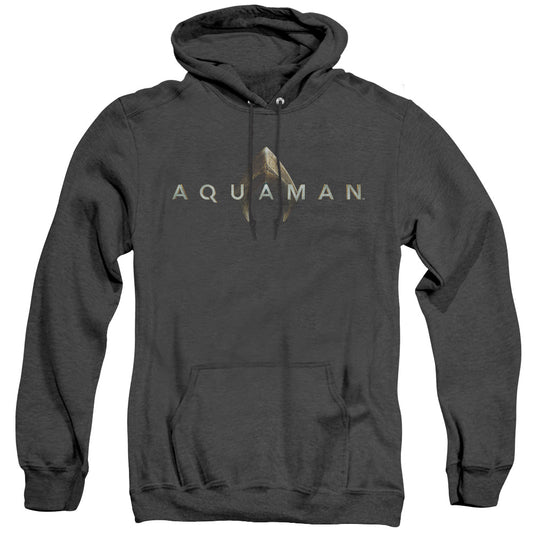 Aquaman Movie Logo Heather Mens Hoodie Black