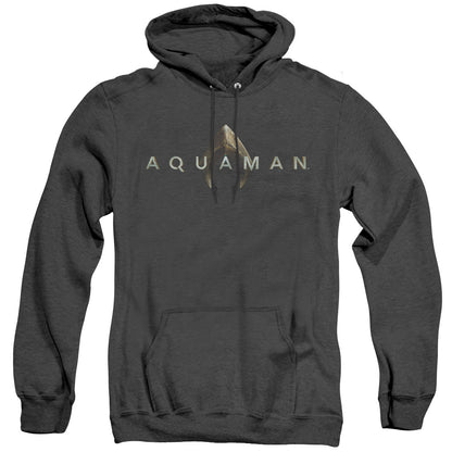 Aquaman Movie Logo Mens Heather Hoodie Black