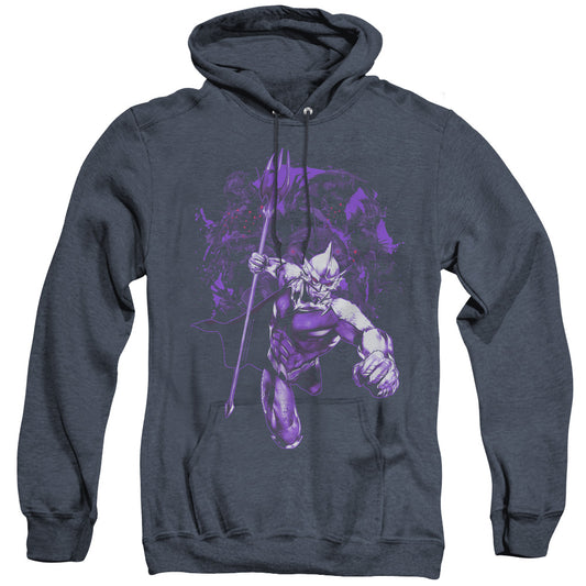 Aquaman Movie Evil Doers Mens Heather Hoodie Navy