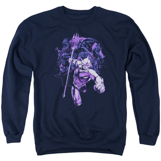 Aquaman Movie Evil Doers Mens Crewneck Sweatshirt Navy Blue