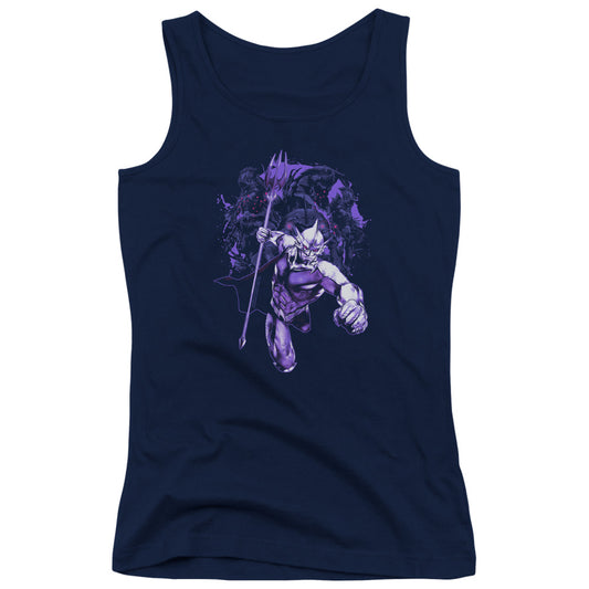 Aquaman Movie Evil Doers Womens Tank Top Shirt Navy Blue