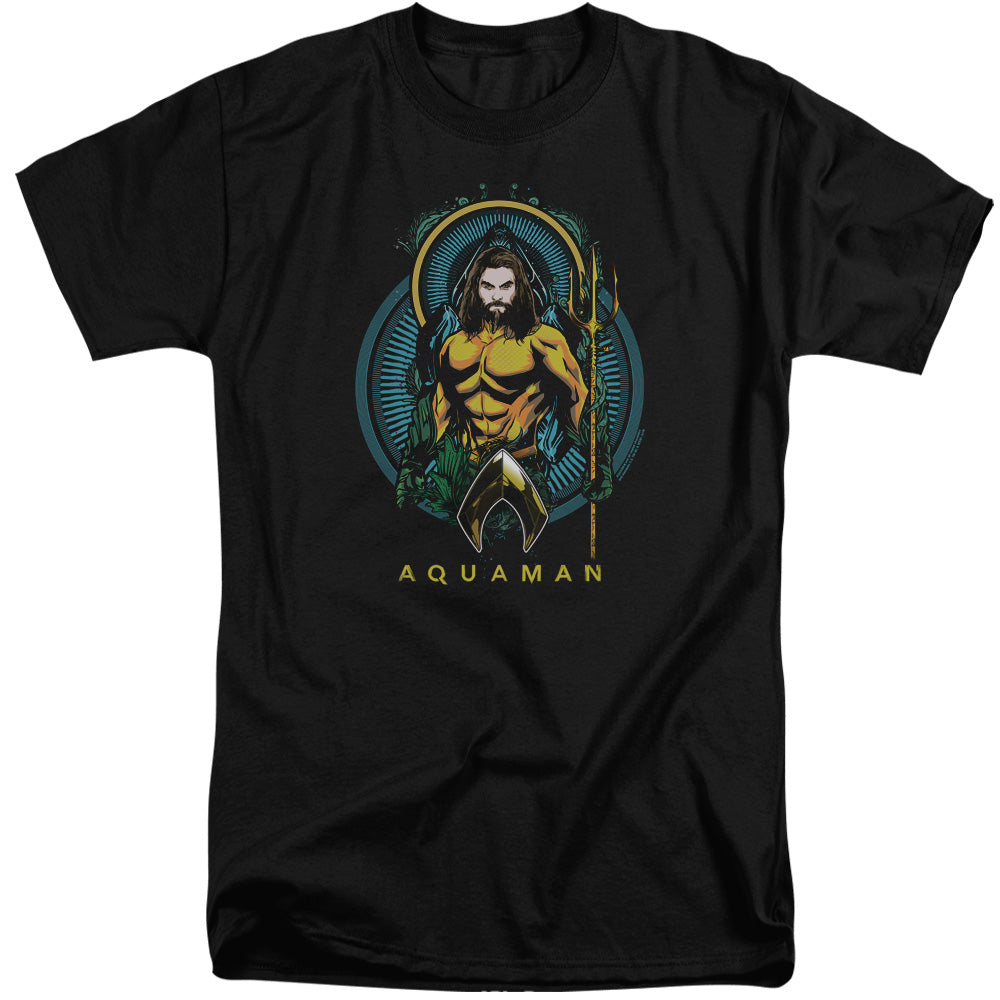 Aquaman Movie Aqua Nouveau Mens Tall T Shirt Black