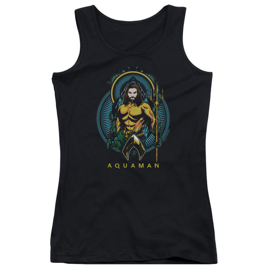 Aquaman Movie Aqua Nouveau Womens Tank Top Shirt Black