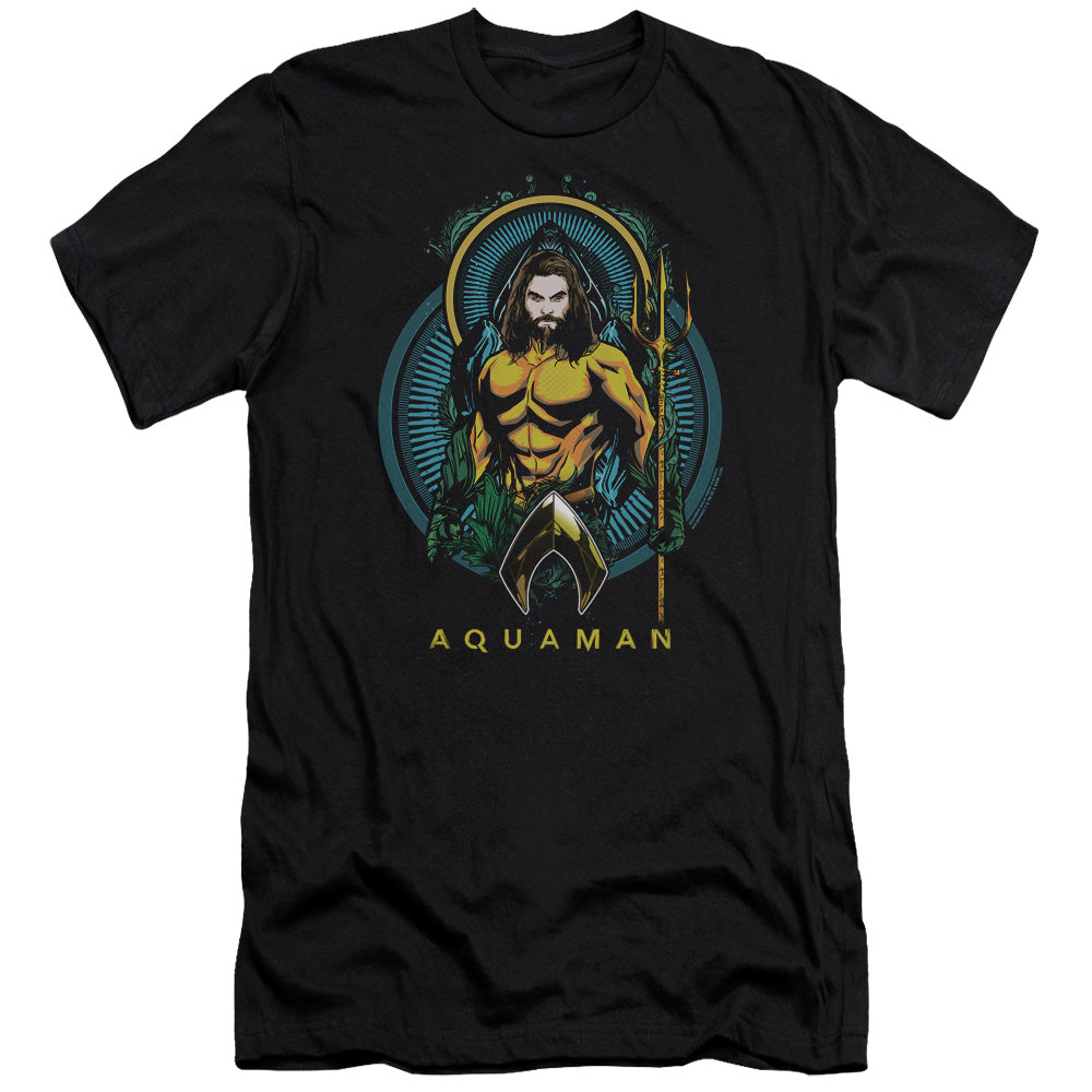 Aquaman Movie Aqua Nouveau Premium Bella Canvas Slim Fit Mens T Shirt Black