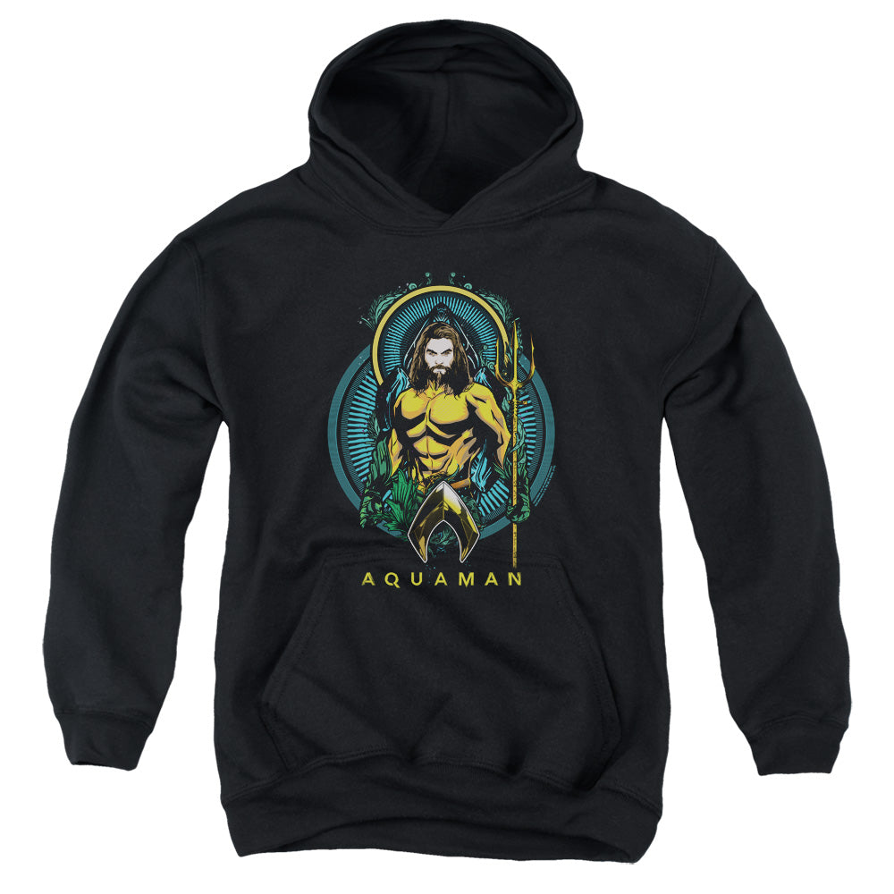 Aquaman Movie Aqua Nouveau Kids Youth Hoodie Black