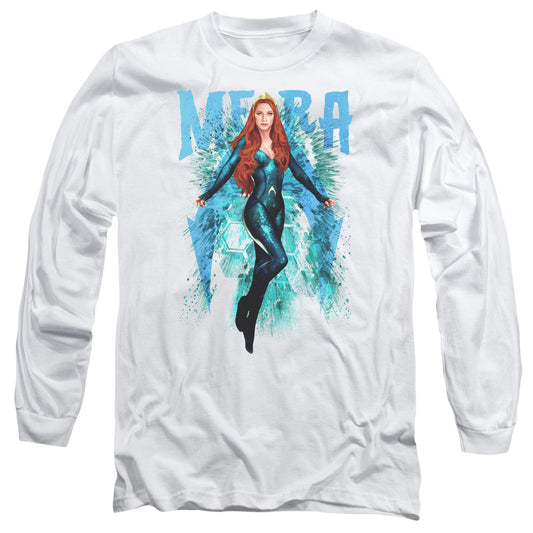 Aquaman Movie Mera Mens Long Sleeve Shirt White