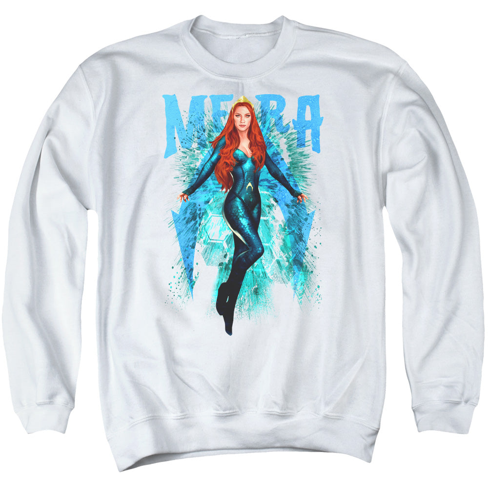 Aquaman Movie Mera Mens Crewneck Sweatshirt White