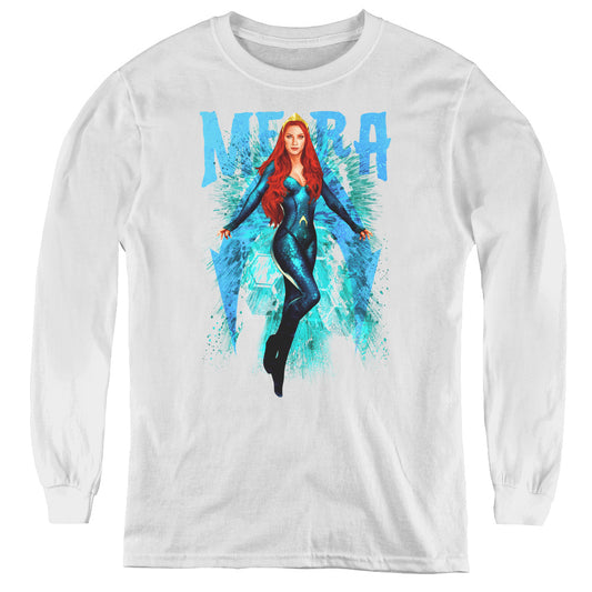 Aquaman Movie Mera Long Sleeve Kids Youth T Shirt White