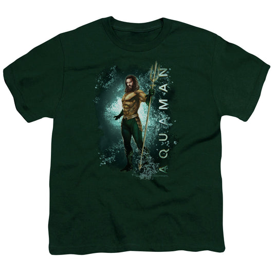 Aquaman Movie Marine Life Kids Youth T Shirt Hunter Green