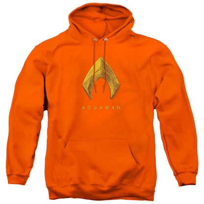 Aquaman Movie Aquaman Logo Mens Hoodie Orange