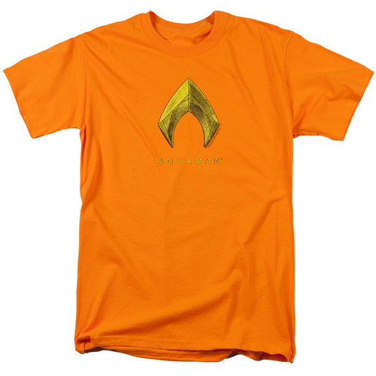 Aquaman Movie Aquaman Logo Mens T Shirt Orange