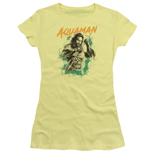 Aquaman Movie Locals Only Junior Sheer Cap Sleeve Womens T Shirt Banana