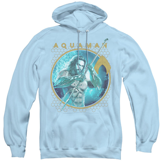 Aquaman Movie Trident Of Neptune Mens Hoodie Light Blue