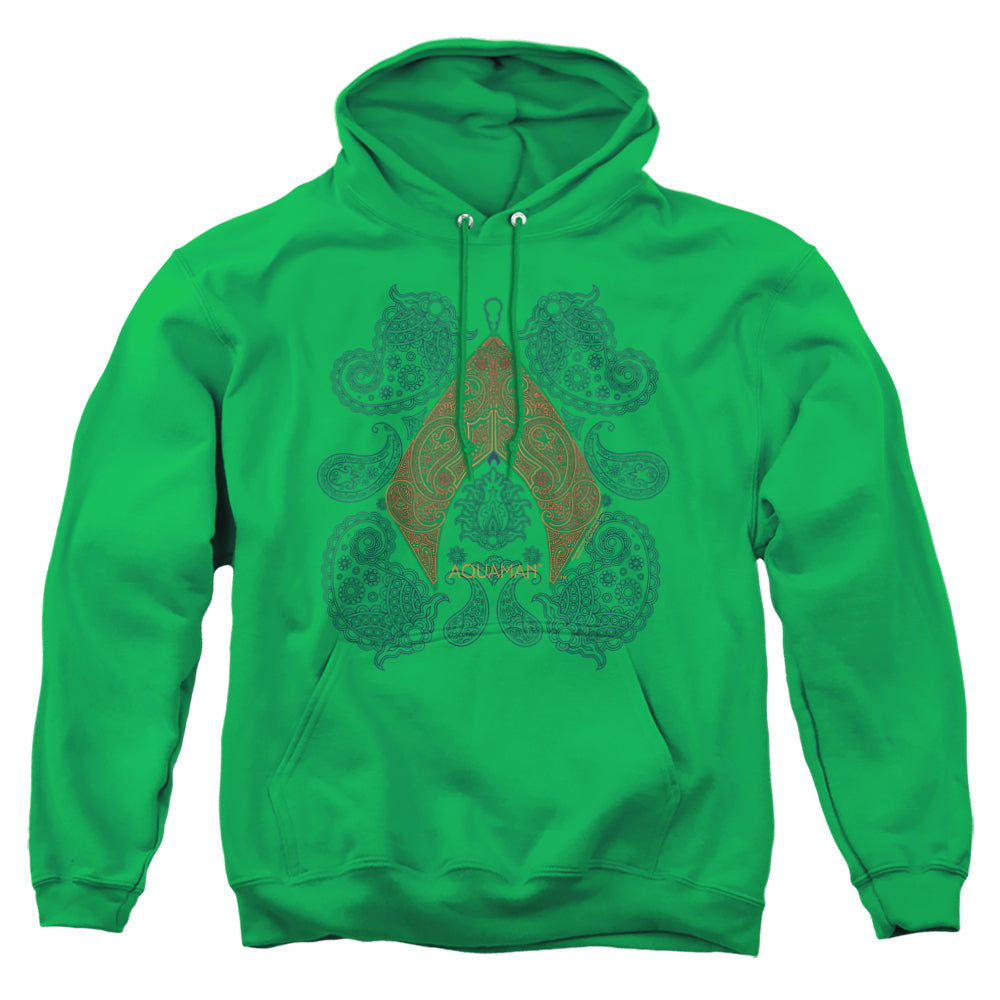 Aquaman Movie Aqua Paisley Mens Hoodie Navy