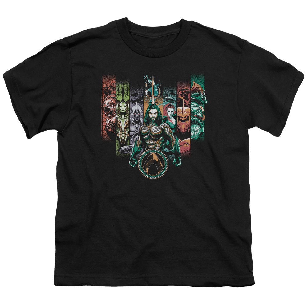 Aquaman Movie Unite The Kingdoms Kids Youth T Shirt Black