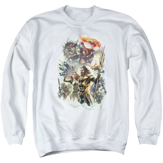 Aquaman Movie King Of Atlantis Mens Crewneck Sweatshirt White