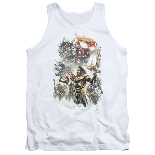 Aquaman Movie King Of Atlantis Mens Tank Top Shirt White