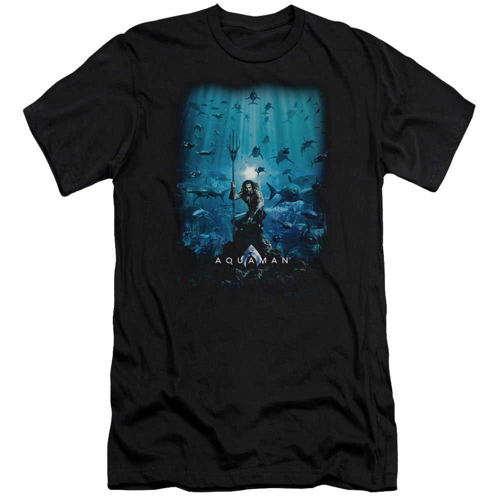 Aquaman Movie Poster Premium Bella Canvas Slim Fit Mens T Shirt Black