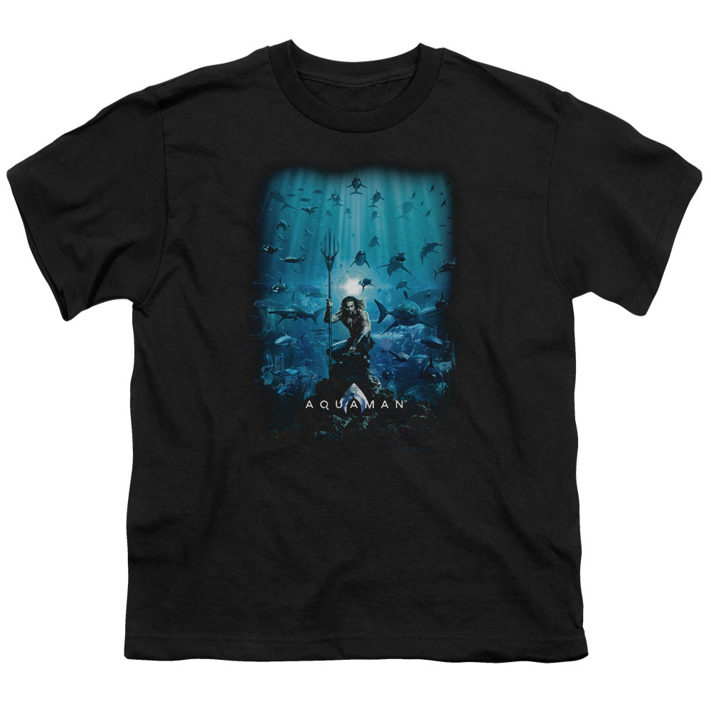 Aquaman Movie Poster Kids Youth T Shirt Black