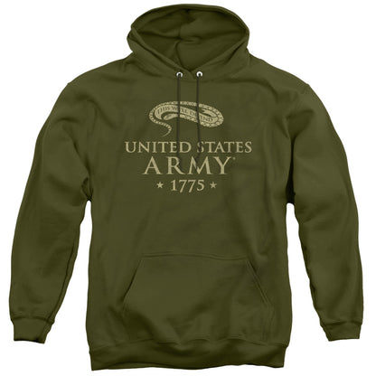 Army Well Defend Mens Hoodie Military Green Officially Licensed