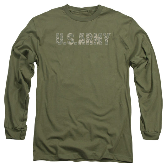 Army Camo Mens Long Sleeve Shirt Military Green Officially Licensed