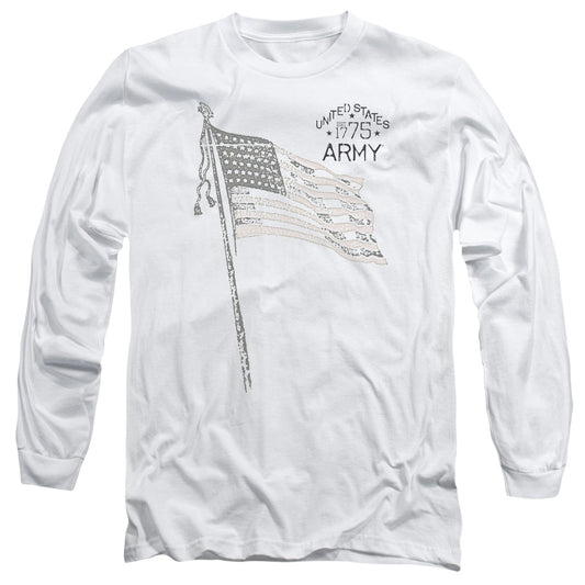 Army Tristar Mens Long Sleeve Shirt White Officially Licensed