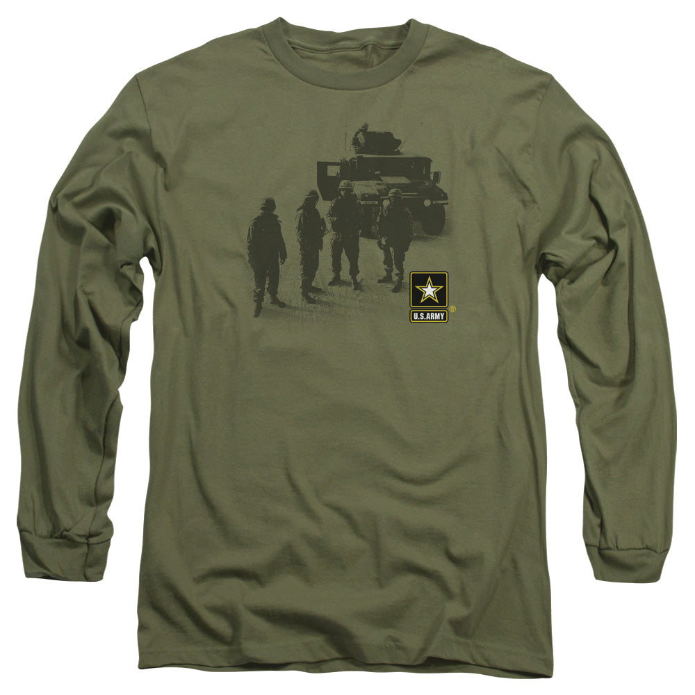 Army Strong Mens Long Sleeve Shirt Military Green Officially Licensed