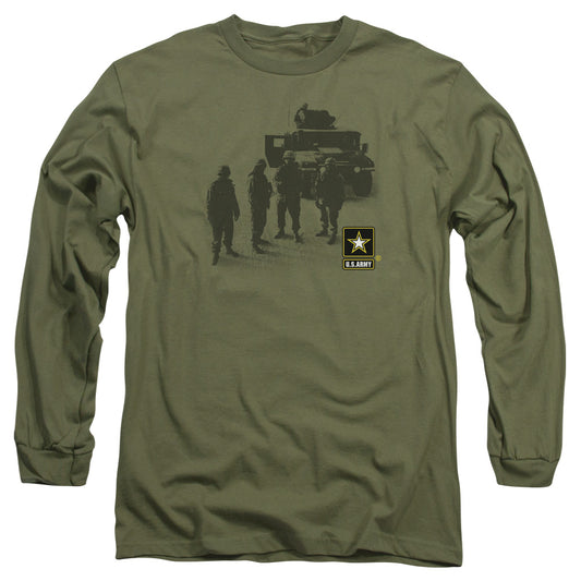 Army Strong Mens Long Sleeve Shirt Military Green Officially Licensed